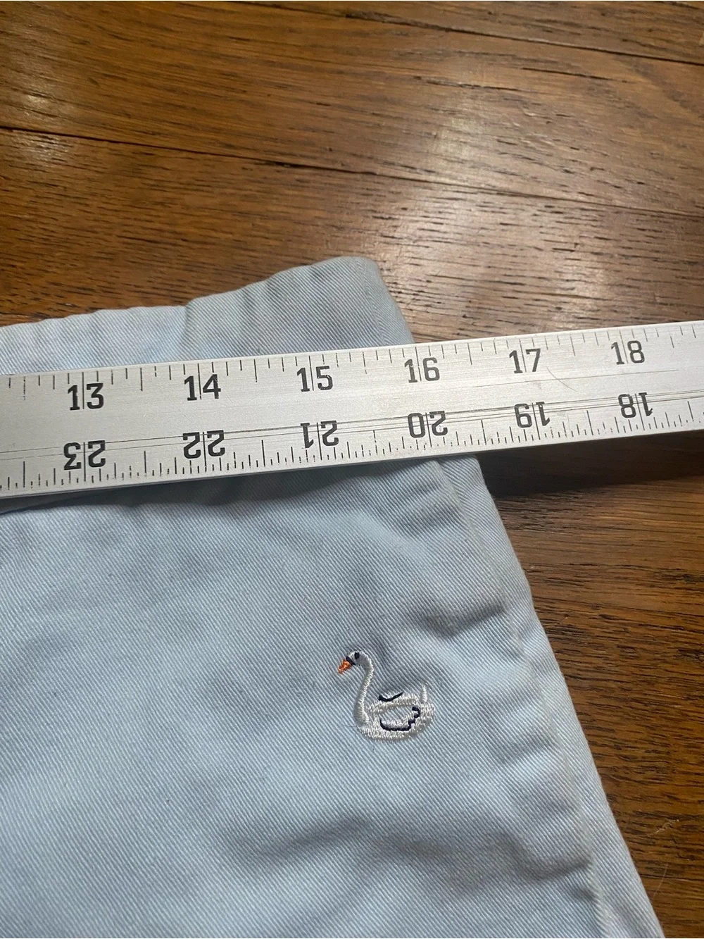 J.Crew Light Blue Swan Embroidered Chino Shorts Size 4